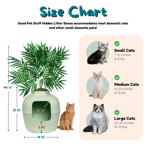Original Hidden Litter Box Base Kit Seagrass Green