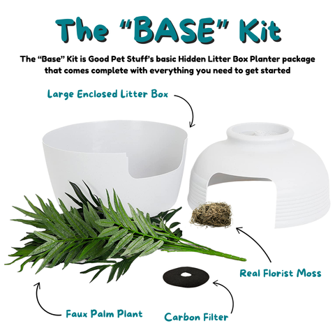 Hidden Litter Box Planter Base Kits