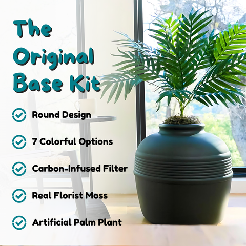 Original Hidden Litter Box Base Kit Black Suede