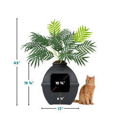 Courtyard Litter Box Black Suede