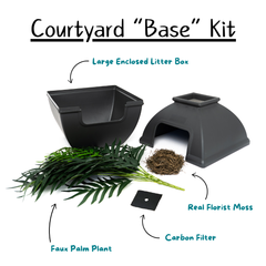 Courtyard Litter Box Black Suede