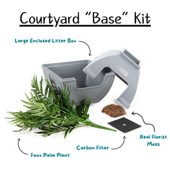 Courtyard Litter Box Stone Gray